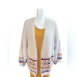 Sweet & Sinful Cardigan Eyelash‎ Open Front Women’s Size Medium Western